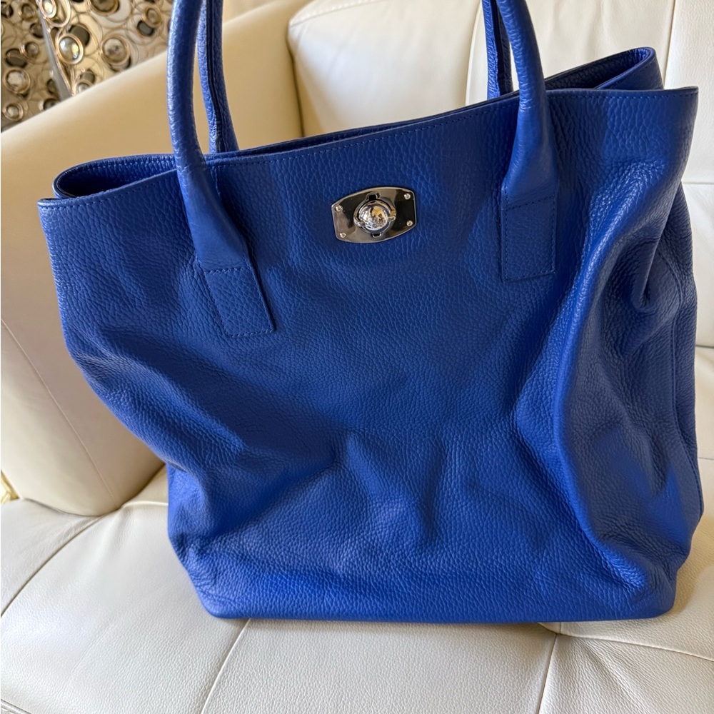 Furla Cobalt Blue Leather Tote
